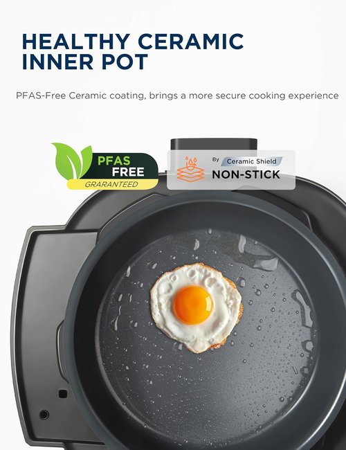 Midea WideMax 12-in-1 Electric Pressure Cooker - 6.5 Quart, Multi-Functional with 12 Presets