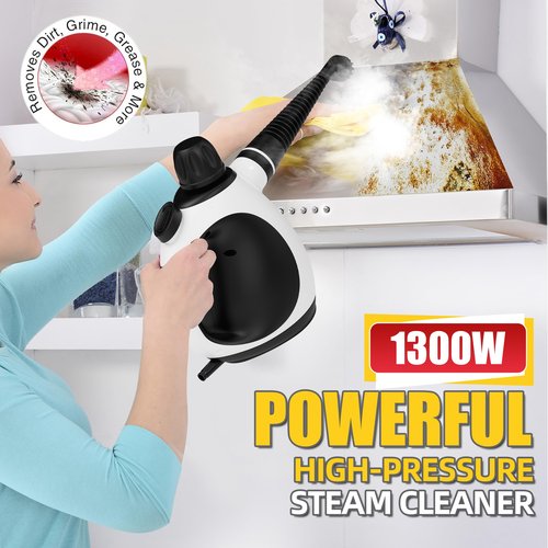 FANLILING Pressurized Multi-Surface Handheld Steam Cleaner for Home with 12 pcs Accessories, Chemical-Free Multi-Purpose Steamer for Cleaning Car, Furniture, Floor, Tile Grout and Home Use