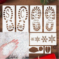 Christmas Santa Footprint Stencil - Create Magical Holiday Memories with Fake Snow Decoration | Craft Supplies