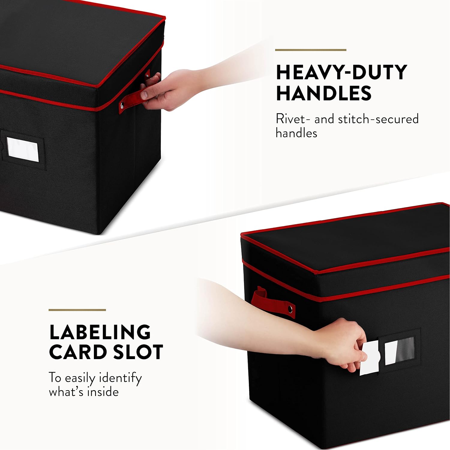 Premium Christmas Bauble Storage Box - 128 Compartment Organizer for Delicate Ornaments | Tear-Proof 600D Oxford Fabric - 5 Year Warranty