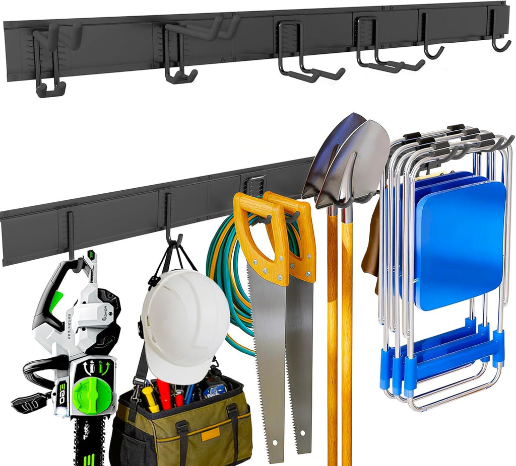 Ultrawall Garden Tool Organizer - Heavy-Duty 48 Inch Wall Mount for Garage | 400lb Capacity