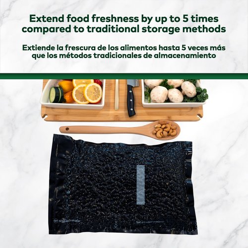 Stash Proof Vacuum Seal Rolls 11" x 50' 2 Pack (100 Feet Total) 5.5 Mil (Black and Black) - BPA Free Commerical Grade Food Saver for Storage, Sous Vide, and Meal Prep Sealer Bag