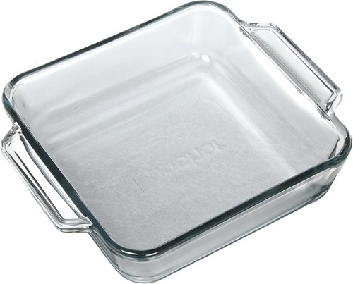 Anchor Hocking 8-Inch Square Cake Dish Set - Durable Glass Bakeware for Perfect Cakes | Set of 3