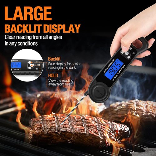 AMMZO Digital Meat Thermometer - Instant Read Cooking & Grilling Tool | Perfect Kitchen Gadget Gift