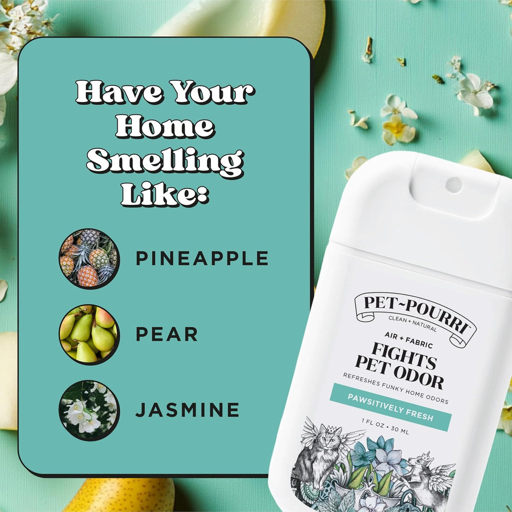 Poo-Pourri Pawsitively Fresh Pocket Deodorizer Spray - Plant-Based Odor Remover for Dogs & Cats | Vet Recommended