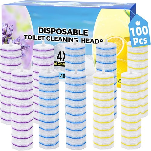 Clorox Toilet Wand Refills - 100 Count Disposable Pads with 4X Cleaning Power | Light Scent