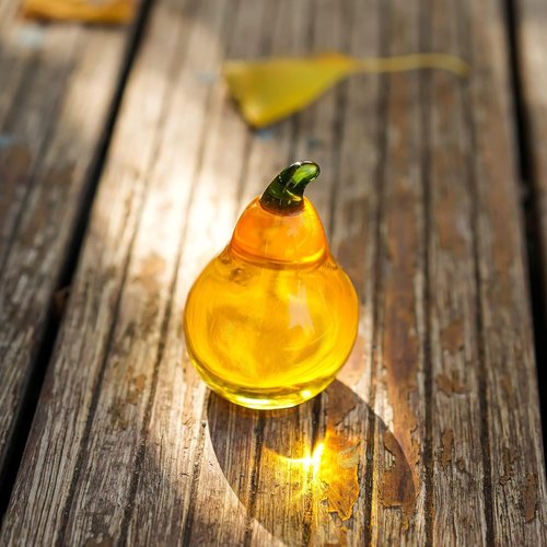 Crystal Pear Figurines | Elegant Glass Collectibles for Office Decor - Perfect Tabletop Centerpiece