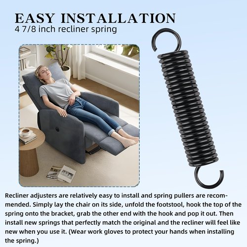 Zookpr 4 7/8-Inch Recliner Mechanism Extension Spring Replacement for Lane and Action Furniture,Recliner Replacement Parts(1 PCS)
