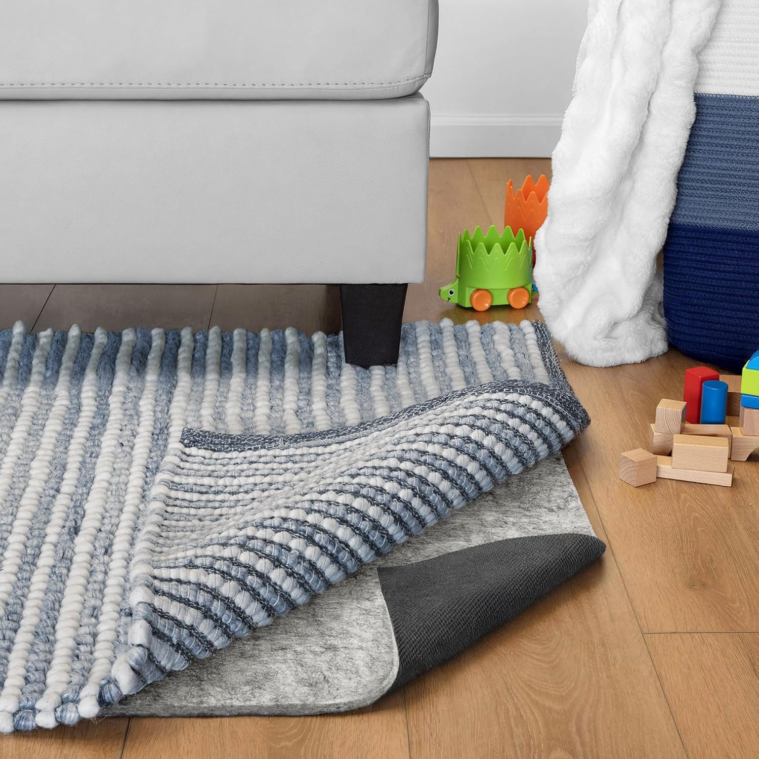 RUGPADUSA - Non-Slip Rug Pad - 9'x12' - 1/2" Thick Felt + Rubber - Comfort & Protection for Hard Floors