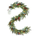 6ft Christmas Garland with Lights Artificial Cedar Cypress Garland with Pine Cones Garland for Home Fireplace Wall Indoor Outdoor Holiday Party Decoration