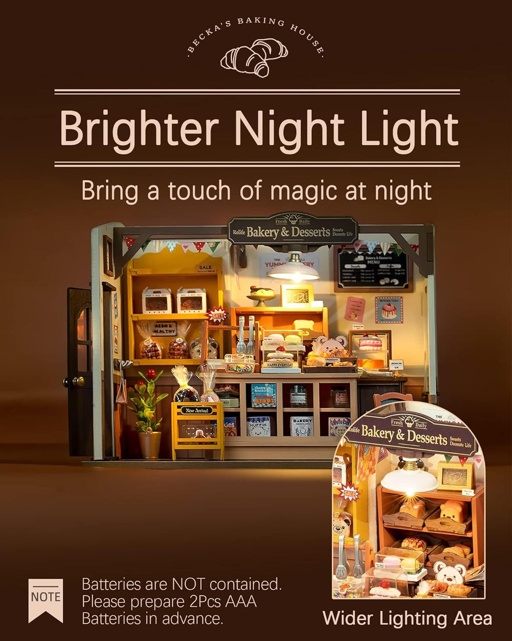Rolife Miniature House Kit | 1:20 DIY Dollhouse with LED Lights | Perfect Craft for Adults & Beginners