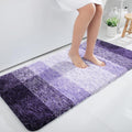 OLANLY Bathroom Runner Rug - Extra Soft Microfiber Mat | Quick Dry, Washable, 44x24, Violet