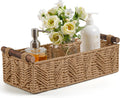 Skiennix Bathroom Baskets - Decorative Storage with Handle for Countertop & Toilet Paper | Cream Set
