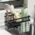 Skiennix Kitchen Sink Caddy Organizer - Rustproof Sponge Holder & Multi-Functional Soap Dispenser | Countertop Storage Solution