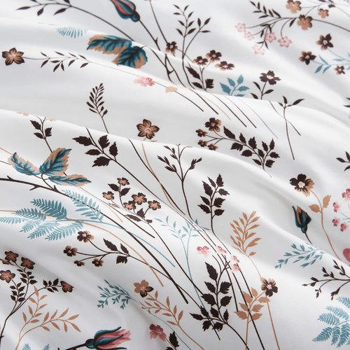 Lucky Brand Wildflower Beige Duvet Cover Set - Full/Queen Size - 3 Piece Luxurious Bedding Ensemble