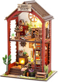Booknook-Creativity DIY Book Nook Kit - 3D Wooden Puzzle Bookend Decor with LED Light | Miniature House for Adults