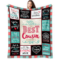 TOBUNKIEN Cousin Gifts for Women - Cousin Birthday Gifts - Birthday Gift for Cousins Female - Best Cousins Ever Gifts Blanket 60"X 50"
