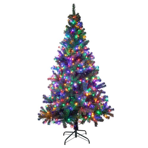 Sunnyglade 4Ft Premium Artificial Christmas Tree with 240 LED Multicolored String Lights (NOT Pre-Strung) & Rugged Metal Stand,8 Lighting Modes,400 Tips Full Tree,Xmas Decoration(4Ft,Multicolor)