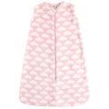 Hudson Baby Unisex Baby Plush Sleeping Bag, Sack, Blanket, Pink Clouds Plush, 0-6 Months