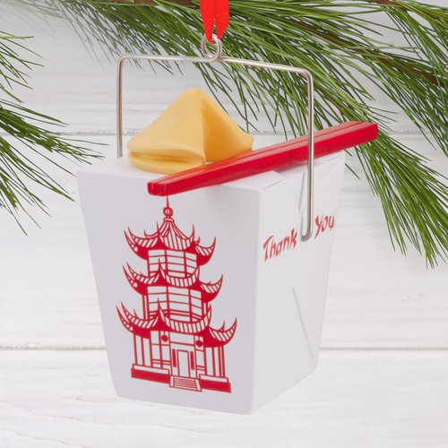 Hallmark Takeout Food Box Christmas Ornament