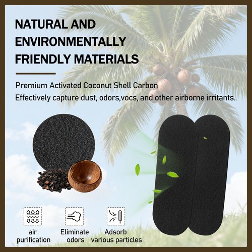Ceiling Fan Filters | Ceiling Fan Filters for Blades, Activated Carbon Ceiling Fan Filters, Easy Stick on the Top of the Ceiling Fan Blades (10-Count)