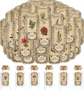 Skiennix 72Pcs Vintage Herb Stickers - Apothecary Spice Labels for Jars & Bottles