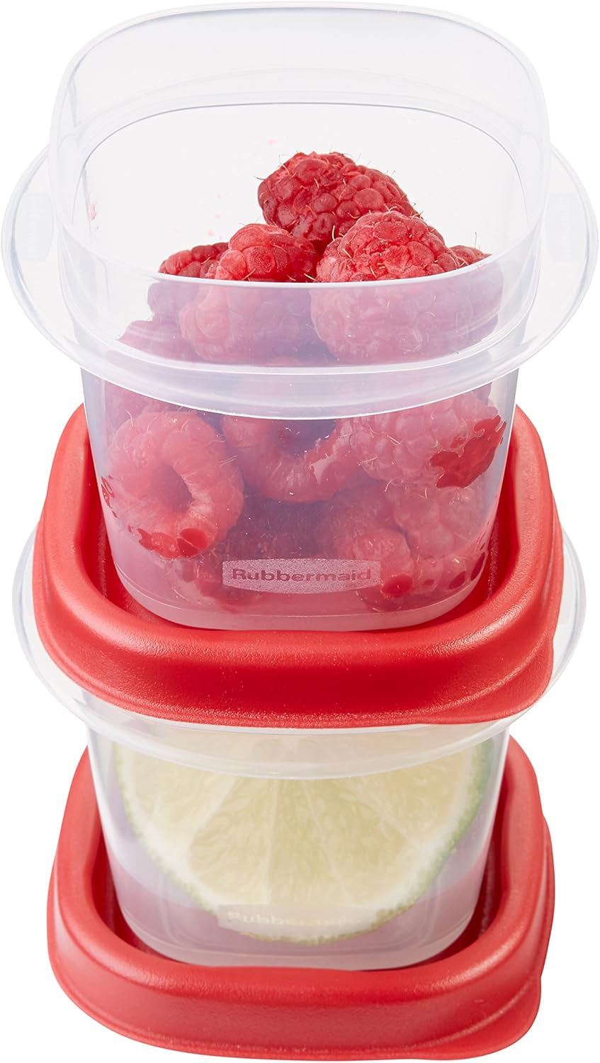 Rubbermaid Easy Find Lids | 42-Piece Food Storage Container Set in Racer Red - Organized & Convenient