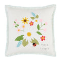 Mud Pie Square Floral Embroidered Pillow; 20" x 20"