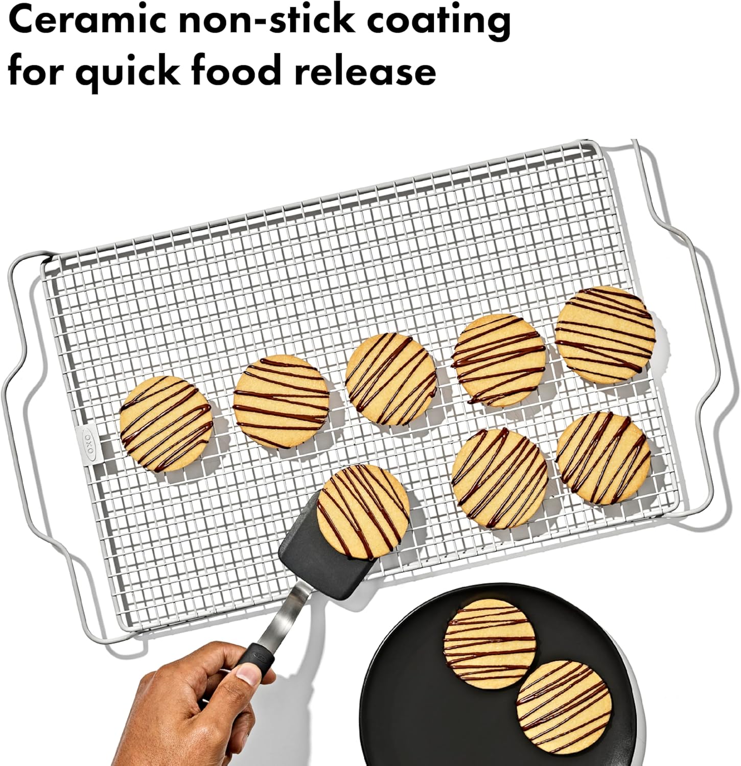 OXO Good Grips Non-Stick Pro Ceramic Coated Baking Rack - Perfect for Cooling & Baking