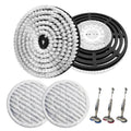 4 Pack S7001 Upgraded Steam Mop Replacement Brush Pads, Compatible with Shark S8201/S8001/S7201/S7000 Series Steam and Scrub Mop, Nylon Bristle for Polishing Hard Floors (2 White, 2 Gray)