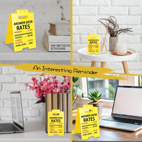 Smilelife Employee Appreciation Gifts Funny Office Cubicle Decor Answer Desk Rates Desk Sign Team Office Gag Gifts for Coworker Teammate Employee Boss Manager