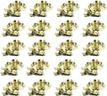 Skiennix Gold Flower-Shaped Candle Holders - 20PCS Clip-On Design for Christmas & Special Events