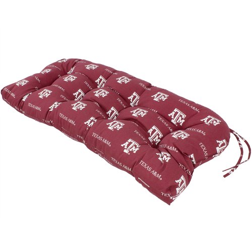 College Covers Comfy Loveseat Settee Cushion, 46 in x 20 in x 3 in, Texas A&M Aggies