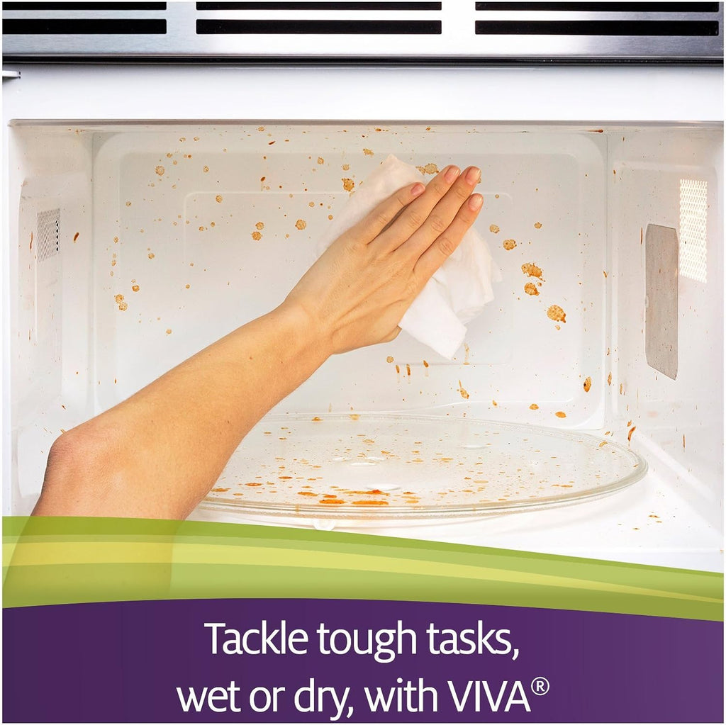 Viva Giant Roll Paper Towels - Soft & Absorbent White Towels | 27.9 x 25.4 cm, 8 Rolls