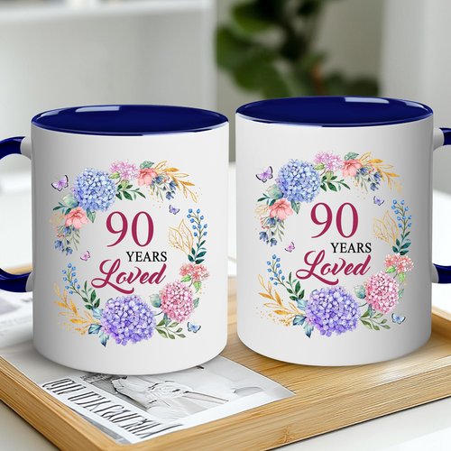 LOTWATEGO 90th Birthday Gifts For Women - 1936 Birthday Gifts For Her - 90 Years Loved Mug - Gift For Women Turning 90th - 90 Year Old Gift For Woman, Mom, Grandma, Mother - 1936 Present Ideas