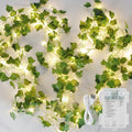 Skiennix Ivy Twinkle Lights - 23ft Battery Operated LED Leaf String Lights | Warm White for Bedroom & Party Decor