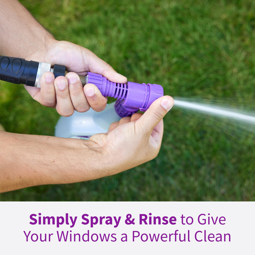 Rejuvenate Window Cleaner, 32 Ounces, Non-Toxic Outdoor Window Cleaner With Hose-End Adapter Quickly Removes Dirt For A Spot- And Streak-Free Shine, 2 Pack