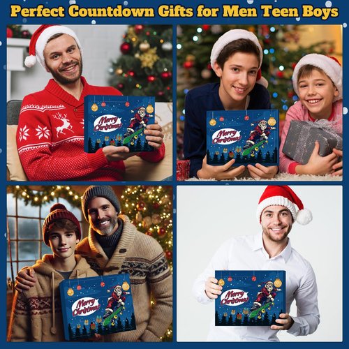 Survival Kit Advent Calendar Adult Men Teen, 12 Day Man Countdown Calendar with Survival Tool Xmas Surprise Gifts for Teen Boys Husband Brother Outdoor Enthusiasts
