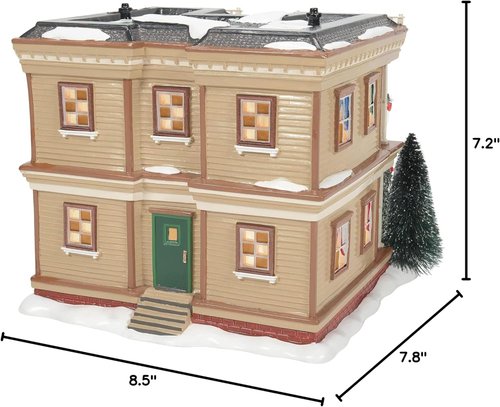 Department 56 Snow Village Lit Holiday Apartment Building - 7.2 Inch, Multicolor Decor