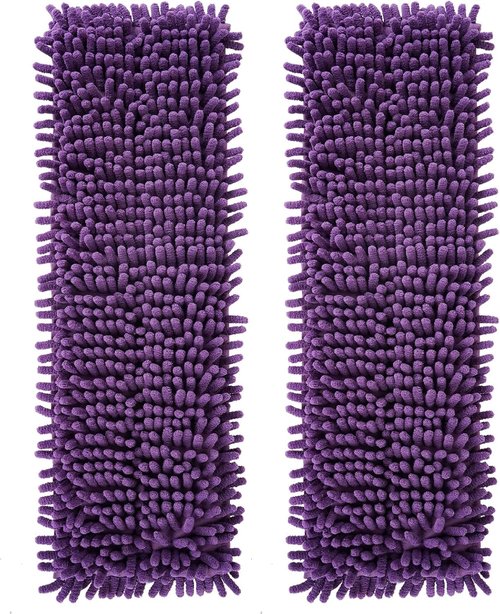 AmaVins Microfiber Sweeping Pads - 2 Pack Reusable Mop Pads for Multi-Surface Floors | 18 Inch, Washable & Pet Hair Friendly