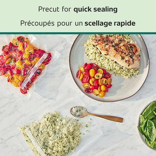 FoodSaver 1-Gallon Precut Vacuum Seal Bags - BPA-Free Multilayer for Food Preservation & Sous Vide, 13 Count | Clear