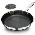 SAKAMOSH 11" Non Stick Frying Pans, Hybrid Ceramic Stainless Steel Pan, Skillet with Stay-Cool Handle, Non Toxic, PFAS PFOA PTFE Free, Dishwasher & Oven Safe, Induction, Compatible with All Cooktops