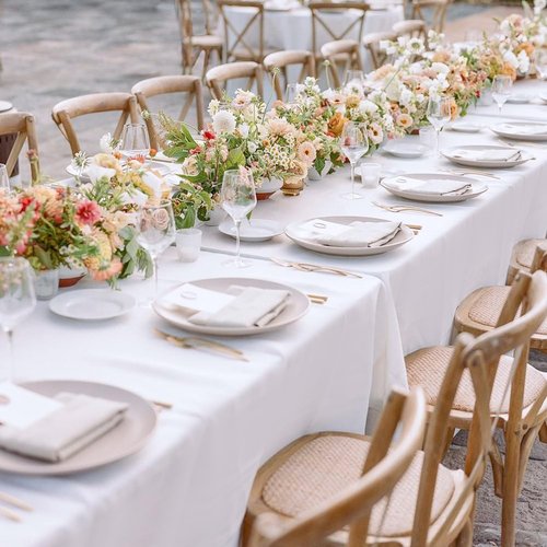 sancua 6 Pack White Tablecloth 90 x 156 Inch - Rectangle Table Cloth for 8 Feet Tables Stain and Wrinkle Resistant Washable Polyester Table Cover for Dining Wedding Banquet Party Buffet Restaurant