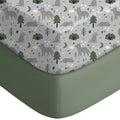 Yoofoss Fitted Pack and Play Sheets - Soft, Breathable Mini Crib Sheets 2-Pack in Gray-Green & Fox Design