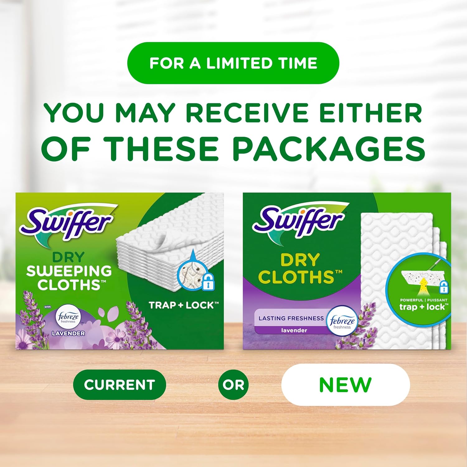 Swiffer Sweep + Mop Dry Pads Refill - Lavender Floor Cleaner for Dirt & Dust | 52 Count