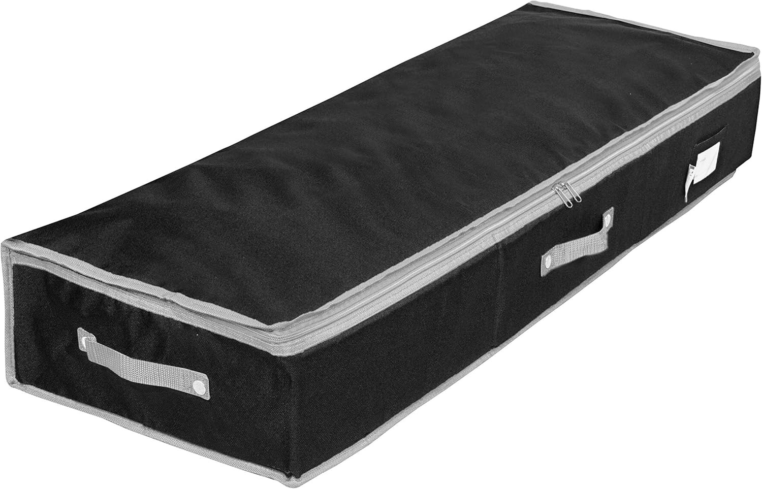 Primode Wrapping Paper Storage Container - Under Bed Gift Wrap Organizer | 41"x14"x6" | Holds 18-24 Rolls Up to 40" | Durable 600D Oxford Material | Includes Pockets for Ribbons and Bows (Black)