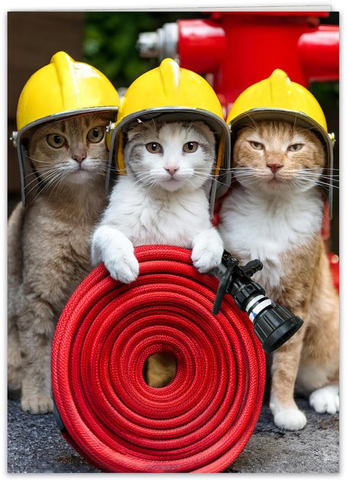 CardFool Funny Cat Birthday Card for women, men, family & friends - hilarious greeting card if you need help putting out your candles birthday cards for all