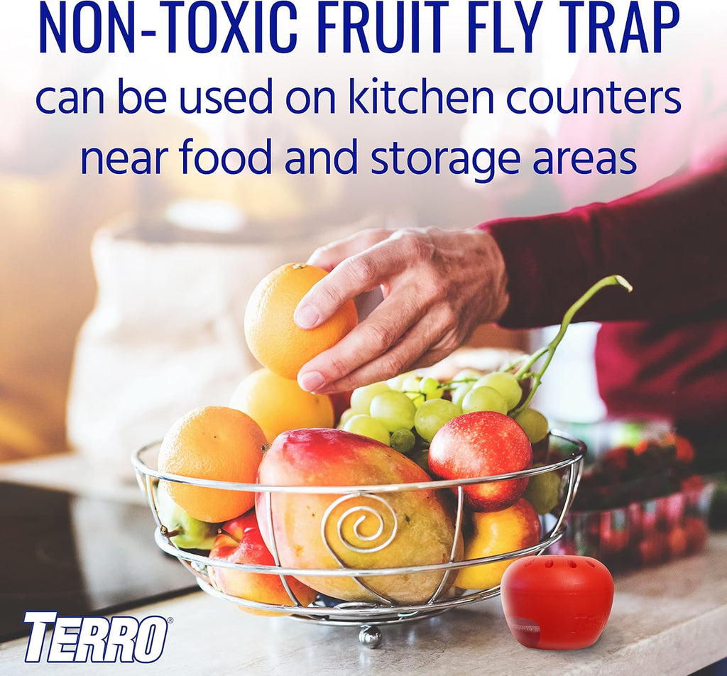 Terro Fruit Fly Trap - Effective Indoor Pest Control | 3 Traps Included