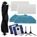 9pcs Vacuum Parts For BObsweep For in/For Robotic Vacuum Cleaner Accessories, 1 Main / 2 Side Brushes, 2 Replacement, 2 Microfiber Mop Pads, 2 Bags