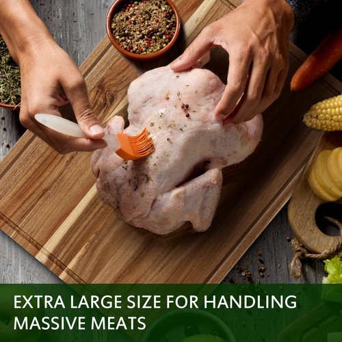 Acacia Wood Cutting Board and Chopping Boards for Kitchen, 24" x 18" Large Reversible Butcher Block with Handles for Charcuterie, Juice Groove for Meat, Cheese Board, Vegetables
